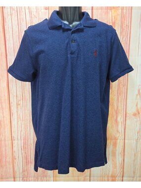 Polo Ralph Lauren Mens Navy Polo Medium Pima Cotton Stretch Mesh
